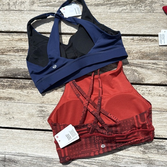 Lululemon 3pc size‎ 6 Bundle NWT: 2 Sports Bras + Scrunchie + bag - Picture 2 of 3
